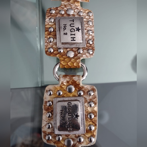 Vintage Rare Snake Skin Leather Belt - Picture 2 of 5